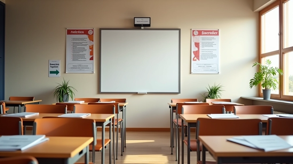 Moderne Nederlandse taalles in een klaslokaal met leerlingen en lesmateriaal